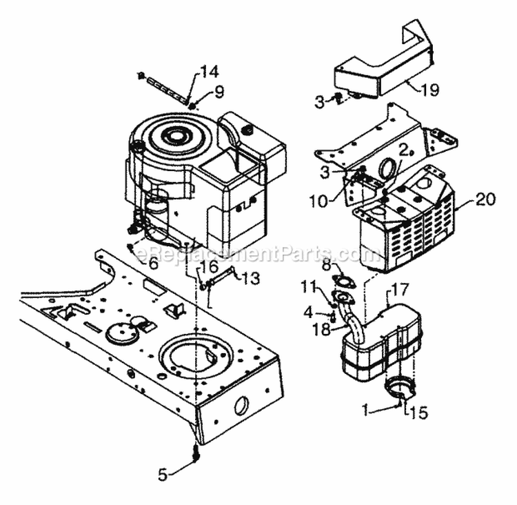 Engine Accessories (Tecumseh) Diagram and Parts List for 13A4662F129 2001 Yard Machines Lawn Tractor